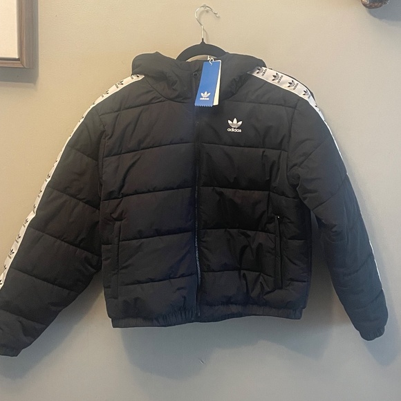 Adidas Originals Womens Winter Zip Up Hooded Cropped Jacket S - Picture 2 of 4